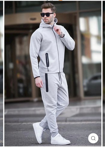 Madmext Gri Fermuarlı erkek Eşofman Takımı sıfır - Görsel 3
