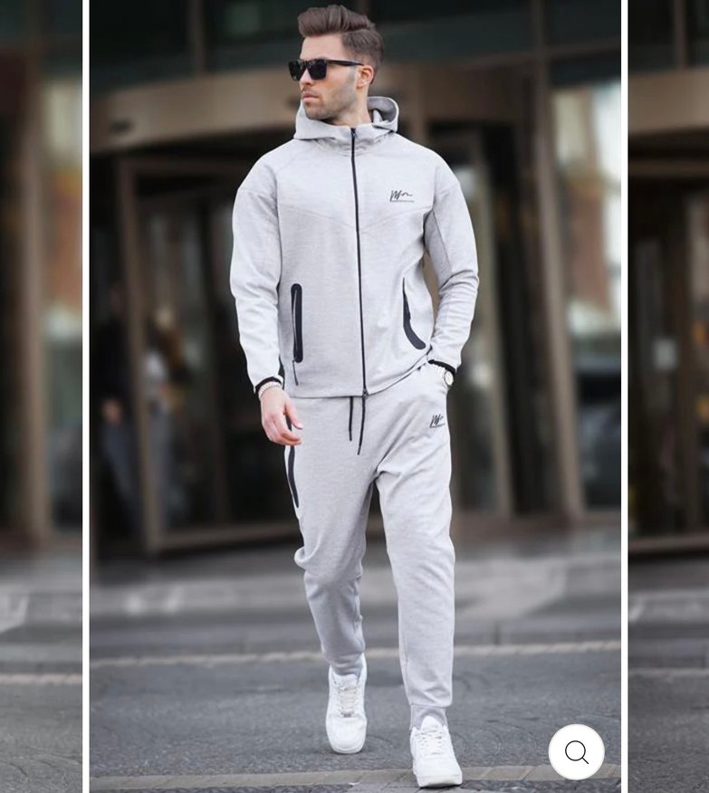 Madmext Gri Fermuarlı erkek Eşofman Takımı sıfır - Görsel 2