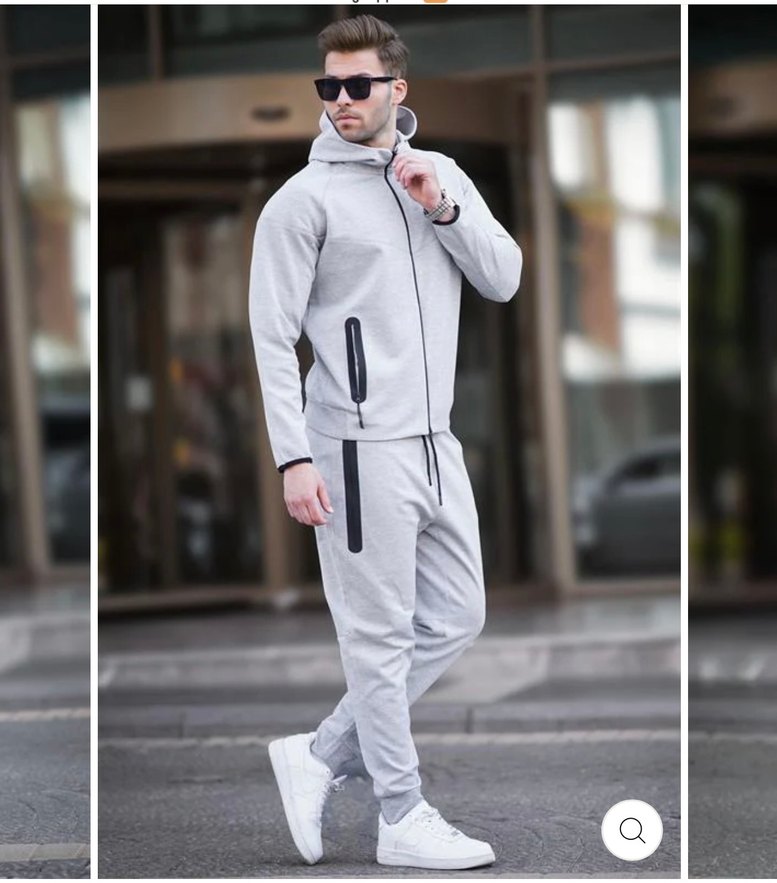 Madmext Gri Fermuarlı erkek Eşofman Takımı sıfır - Görsel 3