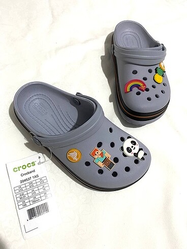 32 Beden gri Renk Crocs Terlik