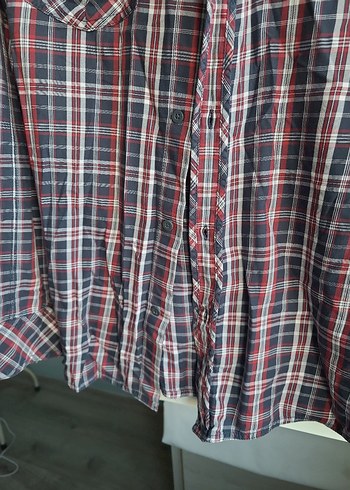 Erkek Gri Ekose Uzun Kollu Gömlek mavi jeans - Görsel 4