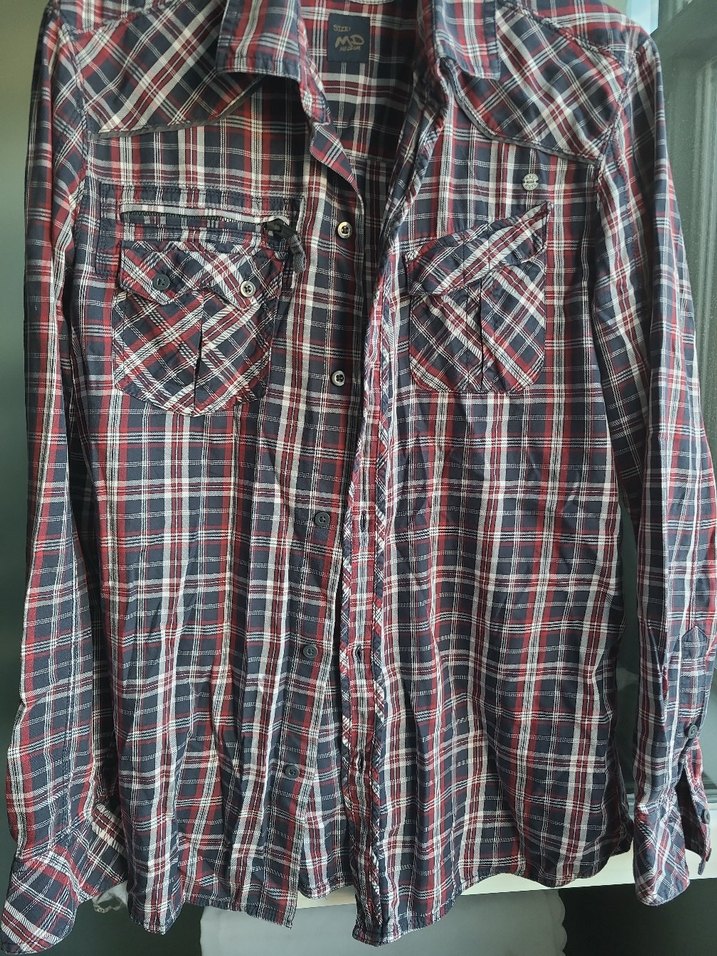 Erkek Gri Ekose Uzun Kollu Gömlek mavi jeans - Görsel 3