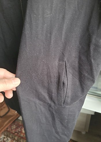 Gri Midi bayan Ceketi Fermuarlı - Görsel 7