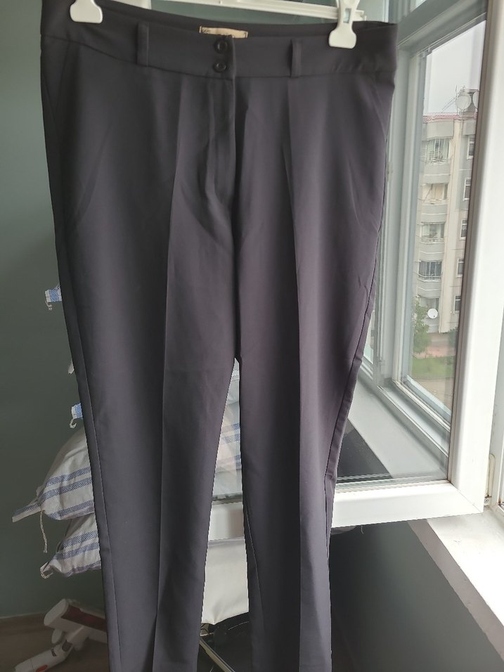 Gri Kadın Ofis Kumaş Pantolon rmg - Görsel 3