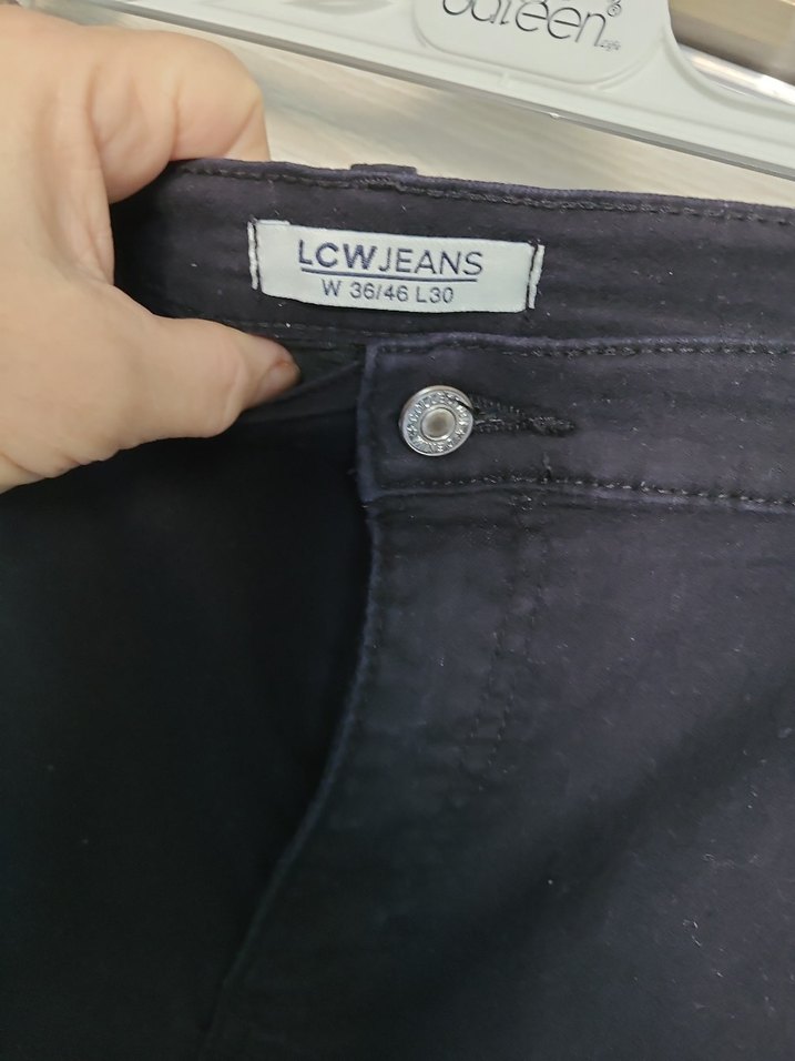 Kadın Siyah Kemerli Denim Pantolon - Görsel 3