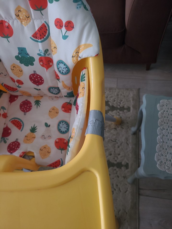 Sarı Pastel Renkli Bebek Mama Sandalyesi - Görsel 3