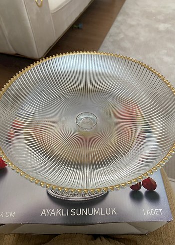 Cam Deposu 24 cm Ayaklı Sunumluk - Görsel 2