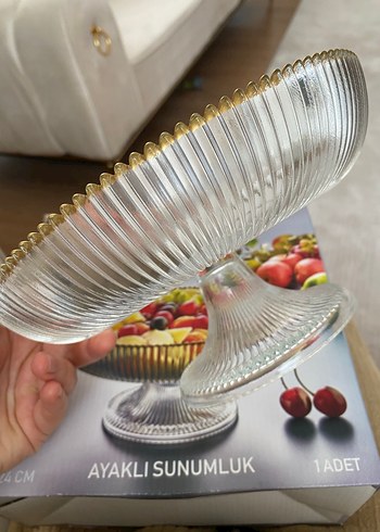 Cam Deposu 24 cm Ayaklı Sunumluk - Görsel 3