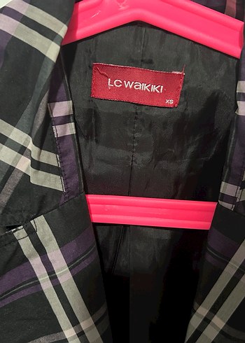 LC WAIKIKI Düğmeli Kısa Mor Trençkot - Görsel 2