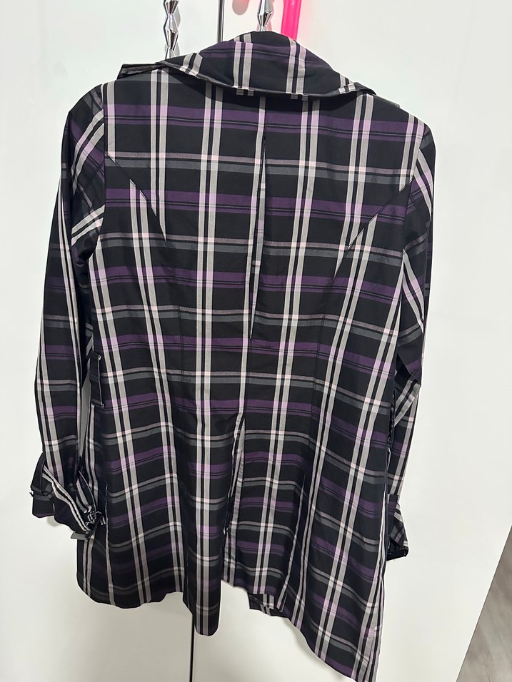 LC WAIKIKI Düğmeli Kısa Mor Trençkot - Görsel 3