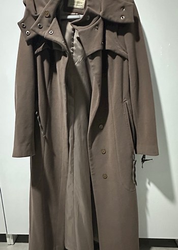 ARMAĞAN MARKA Astarlı Bej Uzun Kadın Kaşe Kaban - Görsel 2