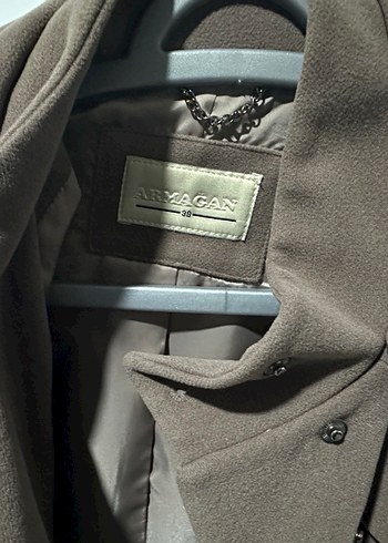 ARMAĞAN MARKA Astarlı Bej Uzun Kadın Kaşe Kaban - Görsel 4