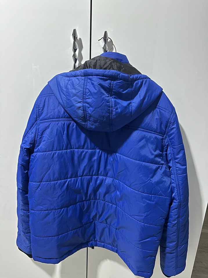 LCW CASUAL Erkek Kapüşonlu Astarlı Şişme Mavi Kışlık Mont - Görsel 2