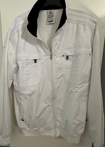 Beyaz Fermuarlı Erkek Eşofman Üstü - Görsel 3