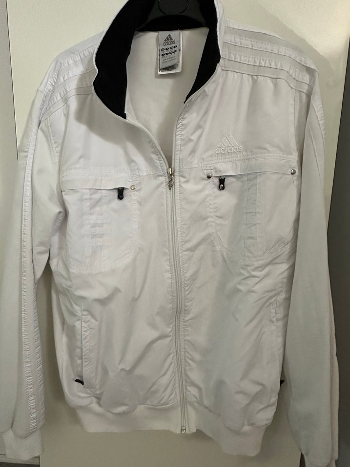 Beyaz Fermuarlı Erkek Eşofman Üstü - Görsel 3