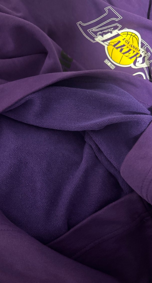 Defacto Mor Lakers Baskılı Oversize Erkek Sweatshirt - Görsel 4