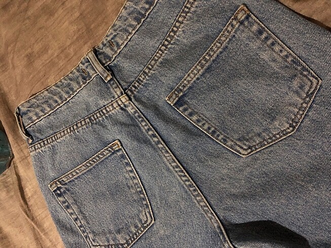 30 Beden mavi Renk Mom jean
