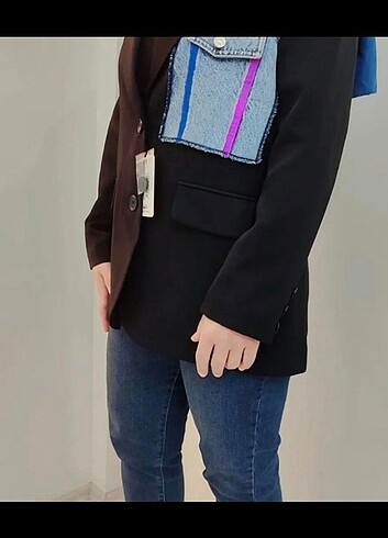 Kot detaylı blazer ceket
