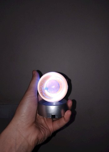 Çiçek Küçük Kristal Küre Masa Lambası