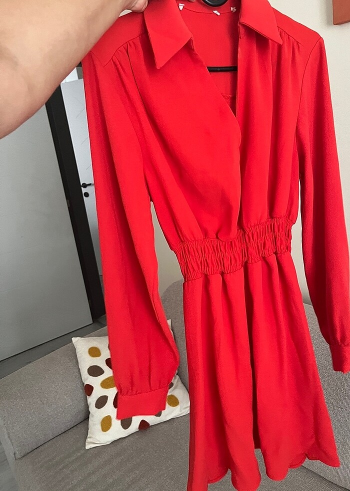 Koton nar çiçeği rengi elbise - Görsel 2