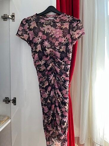 bershka büzgülü elbise