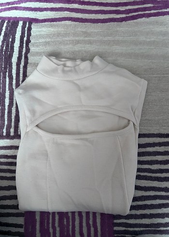 Beyaz Yarım Balıkçı Yaka Hamile Üst - Görsel 2