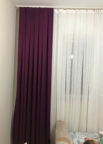 Modern Klasik Mürdüm Perde - Görsel 3