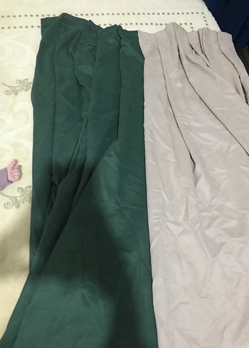 Bohem Tarzı Yeşil ve Gri Fon Perde - Görsel 2