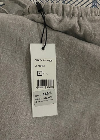 Addax Gri Keten Kadın Pantolon, Rahat Kesim