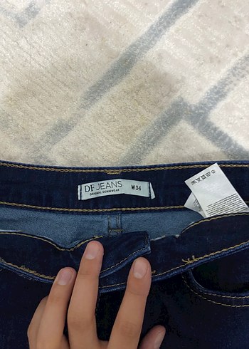 Diğer Kadın Koyu Mavi Mini Denim Şort