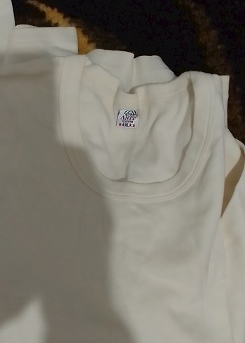 Beyaz Erkek uzun kol fanila xl beden pamuklu kumaş - Görsel 2