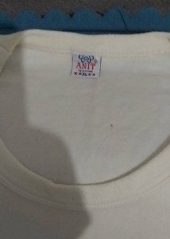 Beyaz Erkek uzun kol fanila xl beden pamuklu kumaş - Görsel 4