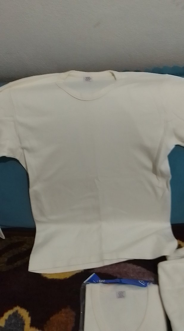 Beyaz Erkek uzun kol fanila xl beden pamuklu kumaş - Görsel 3