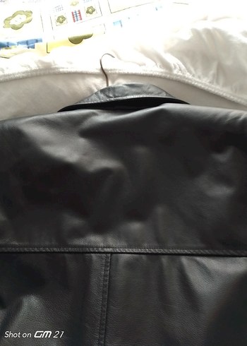 Düğmeli Siyah Deri Erkek Ceket - Görsel 7