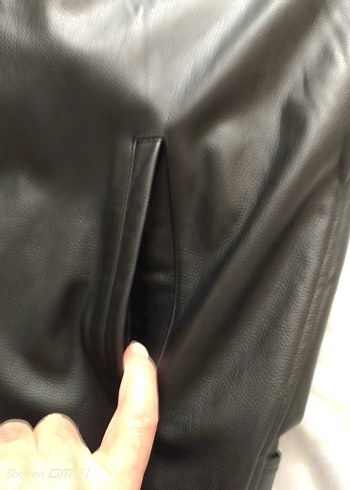 Düğmeli Siyah Deri Erkek Ceket - Görsel 6