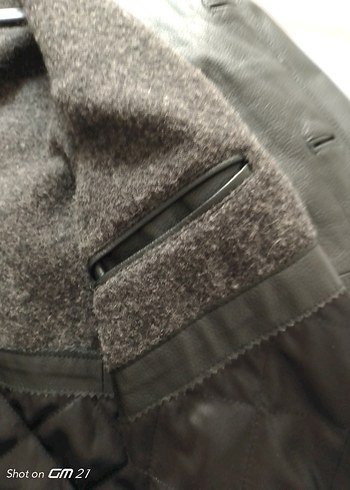 Düğmeli Siyah Deri Erkek Ceket - Görsel 11