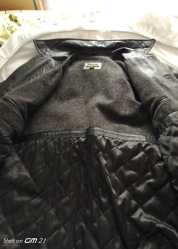 Düğmeli Siyah Deri Erkek Ceket - Görsel 5