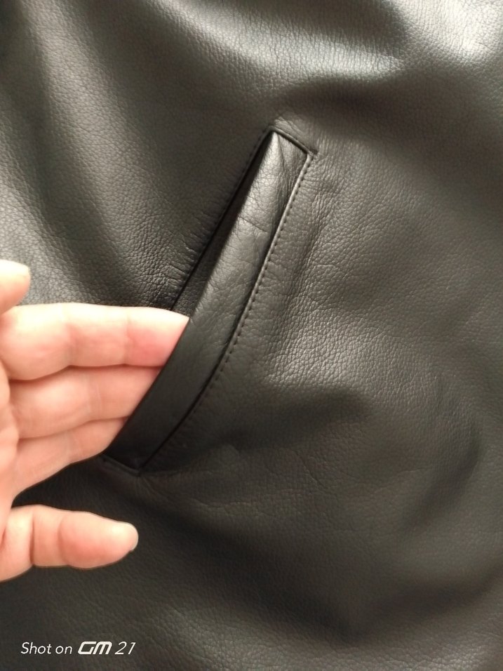 Düğmeli Siyah Deri Erkek Ceket - Görsel 3