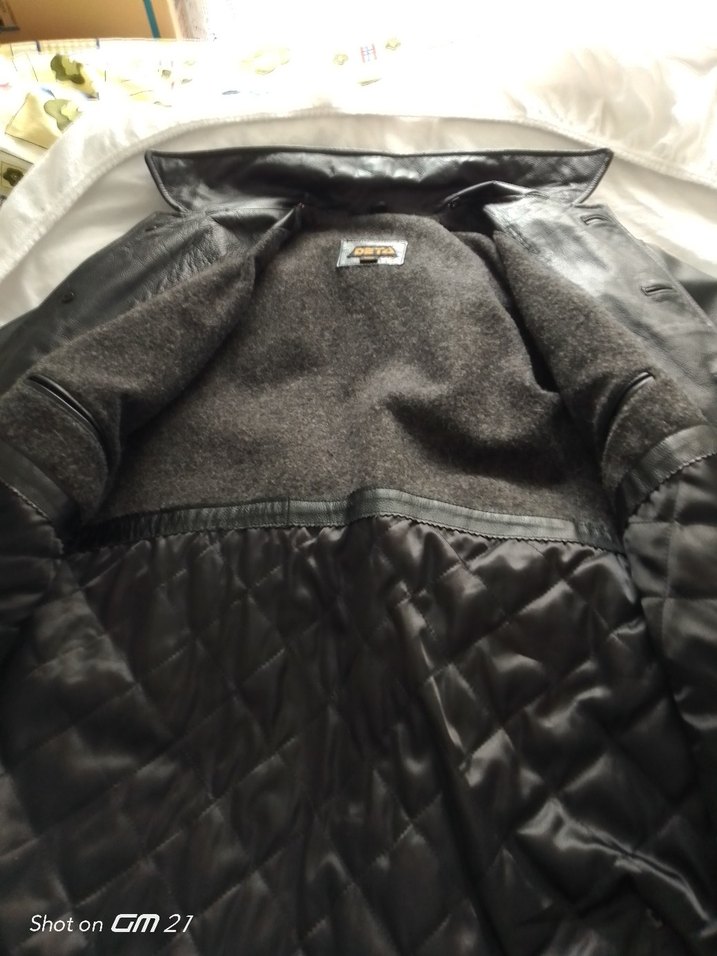 Düğmeli Siyah Deri Erkek Ceket - Görsel 5