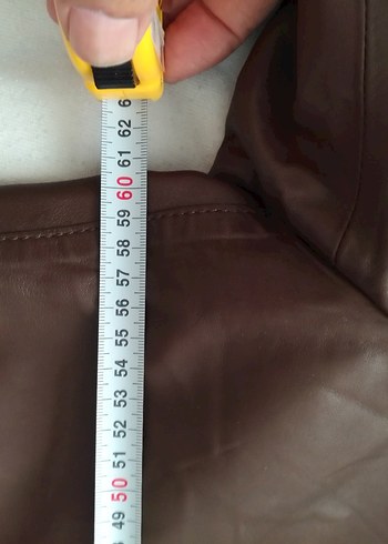 Düğmeli Kahverengi Deri Erkek CeketDESA marka kuzu derisi - Görsel 3