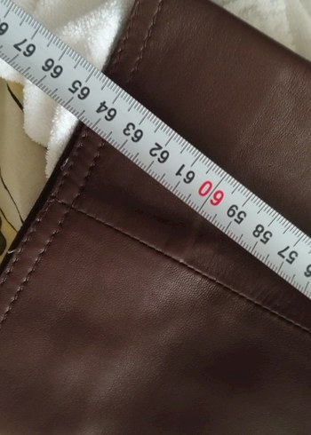 Düğmeli Kahverengi Deri Erkek CeketDESA marka kuzu derisi - Görsel 5