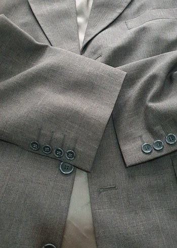 Gri Erkek Ofis ceket gri renk - Görsel 15