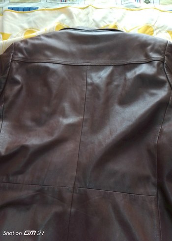 Düğmeli Kahverengi Deri Erkek CeketDerimod marka gerçek deri XXL - Görsel 2