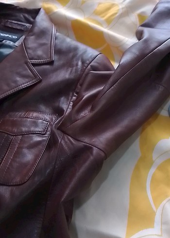 Düğmeli Kahverengi Deri Erkek CeketDerimod marka gerçek deri XXL - Görsel 12