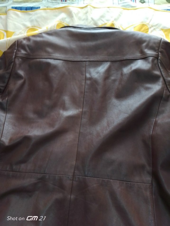 Düğmeli Kahverengi Deri Erkek CeketDerimod marka gerçek deri XXL - Görsel 2