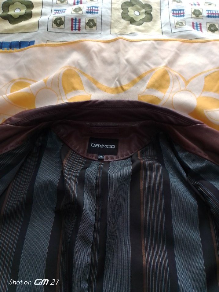 Düğmeli Kahverengi Deri Erkek CeketDerimod marka gerçek deri XXL - Görsel 4