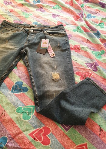 Düğmeli erkek kot pantolon yeni38 beden - Görsel 9