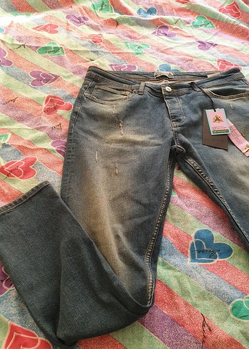 Düğmeli erkek kot pantolon yeni38 beden - Görsel 5