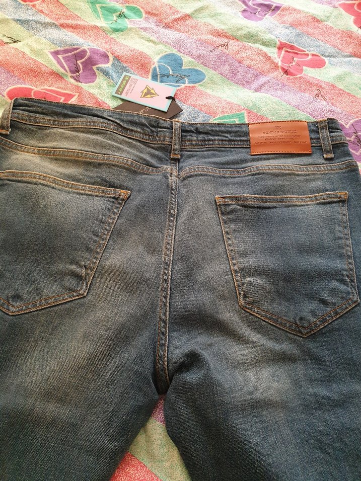 Düğmeli erkek kot pantolon yeni38 beden - Görsel 3