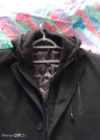 füme renk kaşe mont - Görsel 4